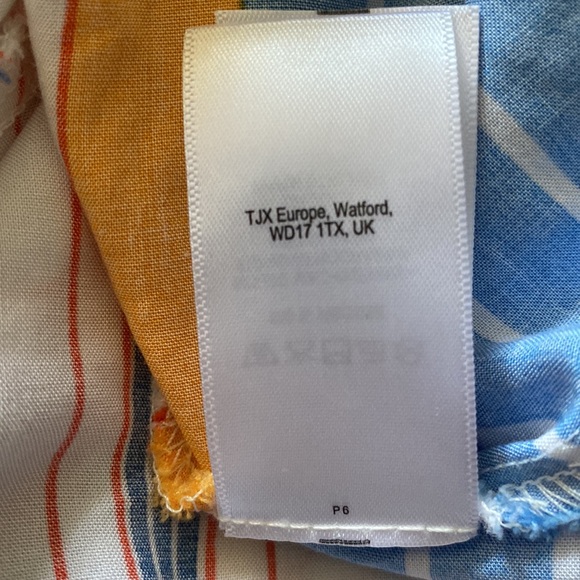 Anthropologie Antibes Blanc Striped Midi Dress Womemn S Beachy‎ Coastal Cover-Up - Picture 8 of 9